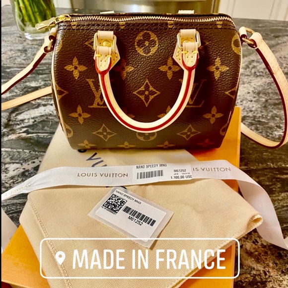 Replica Louis Vuitton M61252 Nano Speedy Crossbody Bag Monogram Canvas For  Sale